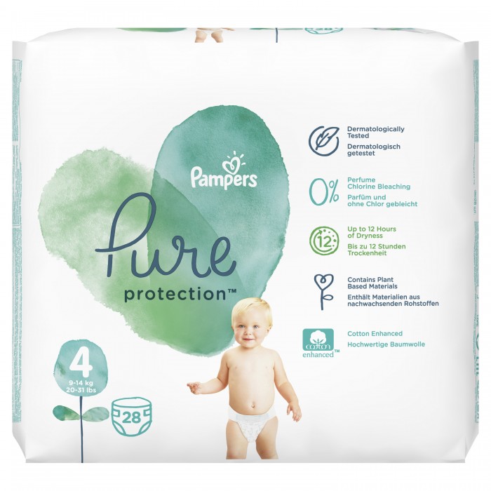  Pampers  Pure Protection .4 (9-14 ) 28 .