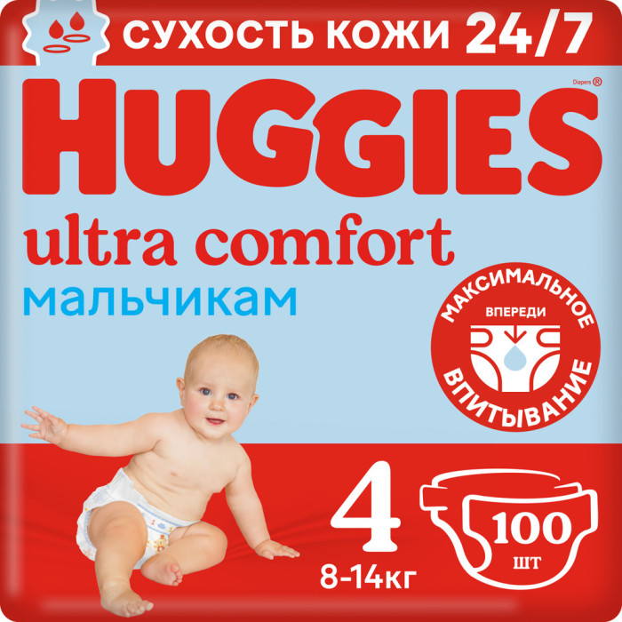  Huggies  Ultra Comfort   8-14  4  100 .