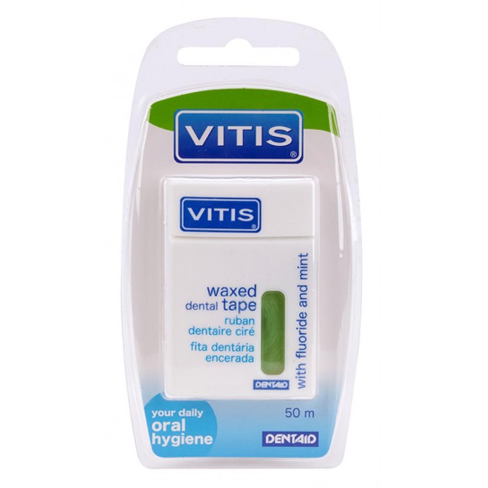  Dentaid   Vitis Waxed Dental Tape with Fluoride and Mint 50 