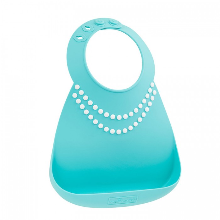  Make my day Baby Bib Tiffany Blue Pearls