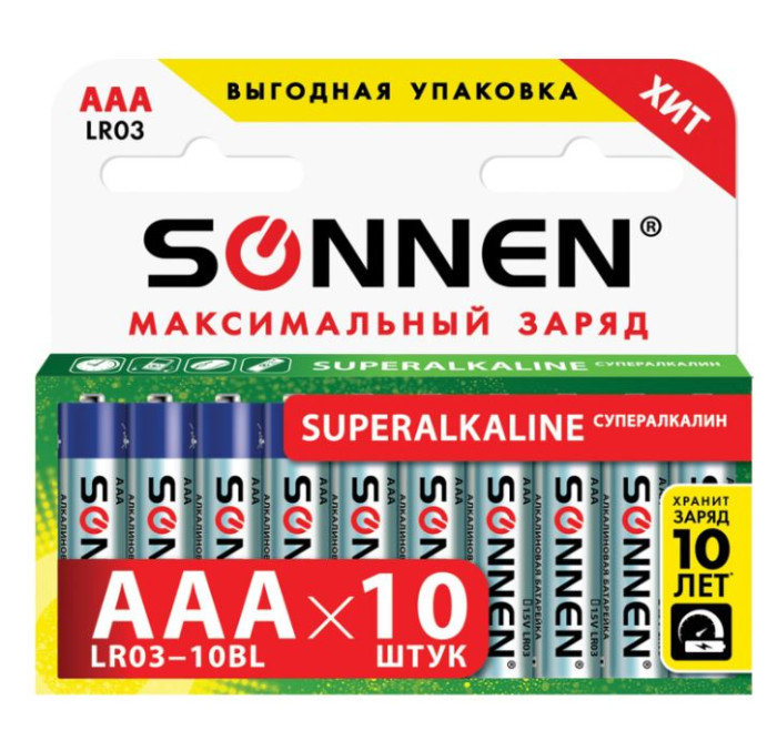  Sonnen  Super Alkaline AAA (LR03, 24)  10 .