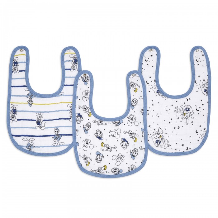  Aden&Anais Mickey stargazer snap bibs Essentials 3 .