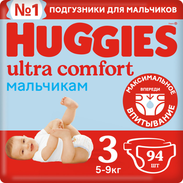  Huggies  Ultra Comfort   5-9  3  94 .