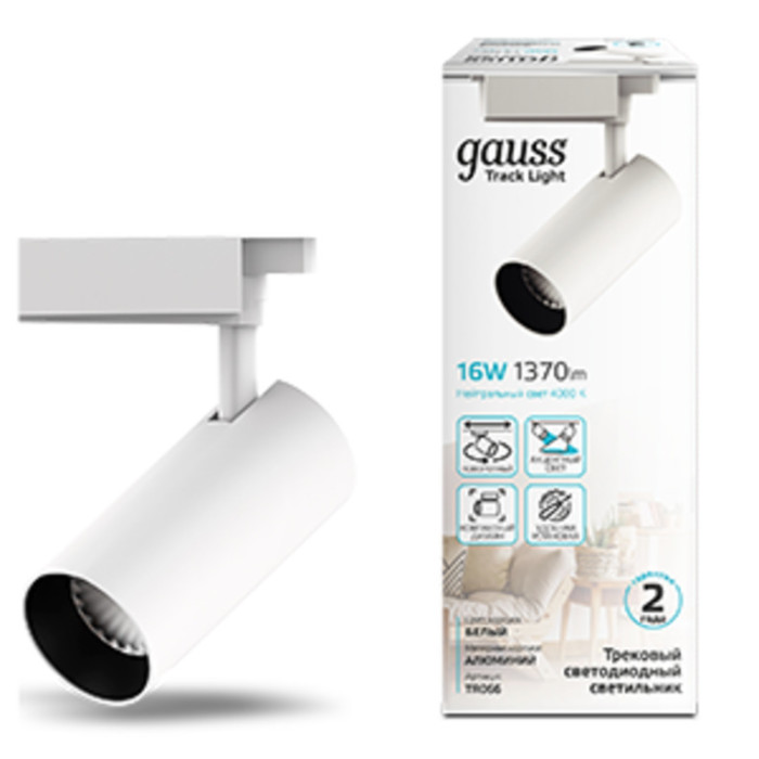  Gauss   LED 16W 1390lm 4000K 180-220V IP20 21065 