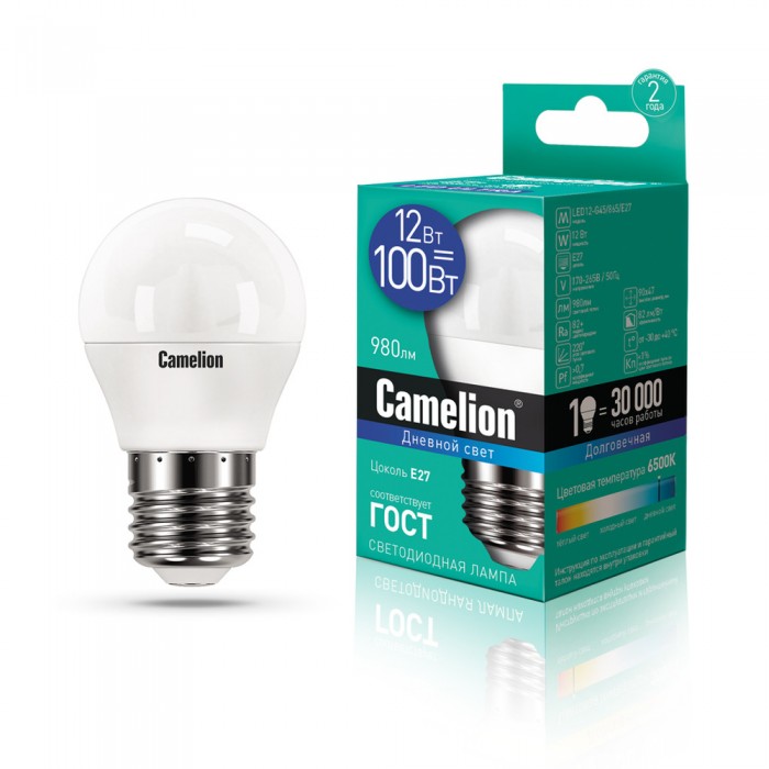  Camelion   LED12-G45/865/E27