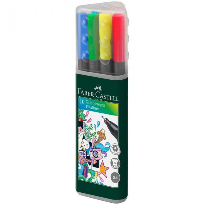  Faber-Castell    Grip Finepen 0.4  10 