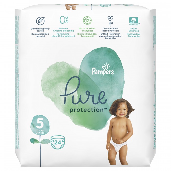  Pampers  Pure Protection .5 (11+ ) 24 .