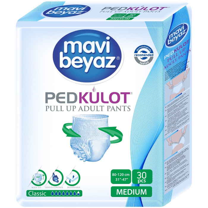  Mavi Beyaz -   M 80-120  30 .