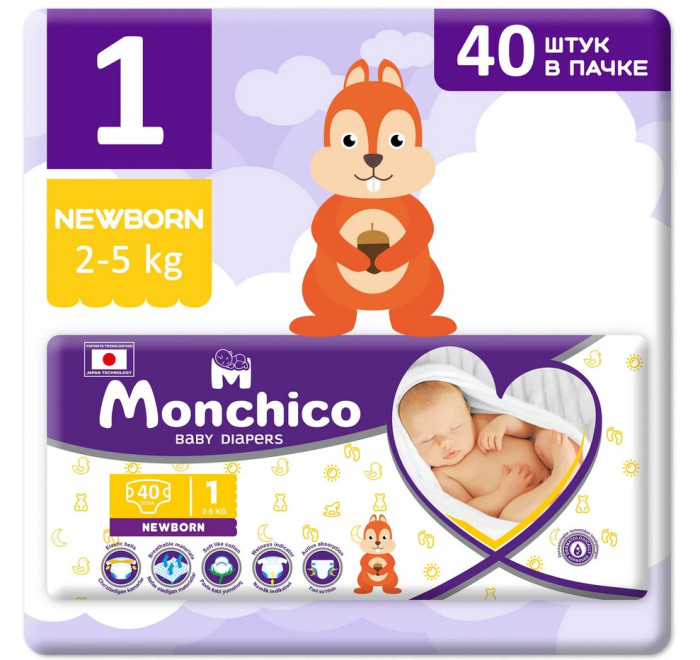  Monchico  Standart Newborn .1 (2-5 ) 40 .