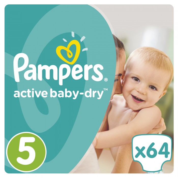  Pampers  Active Baby-Dry .5 (11-18 ) 64 .