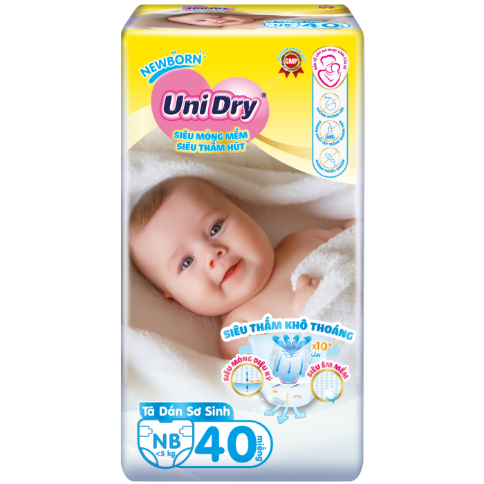  UniDry      Newborn Ultra Thin (0-5 ) 40 .