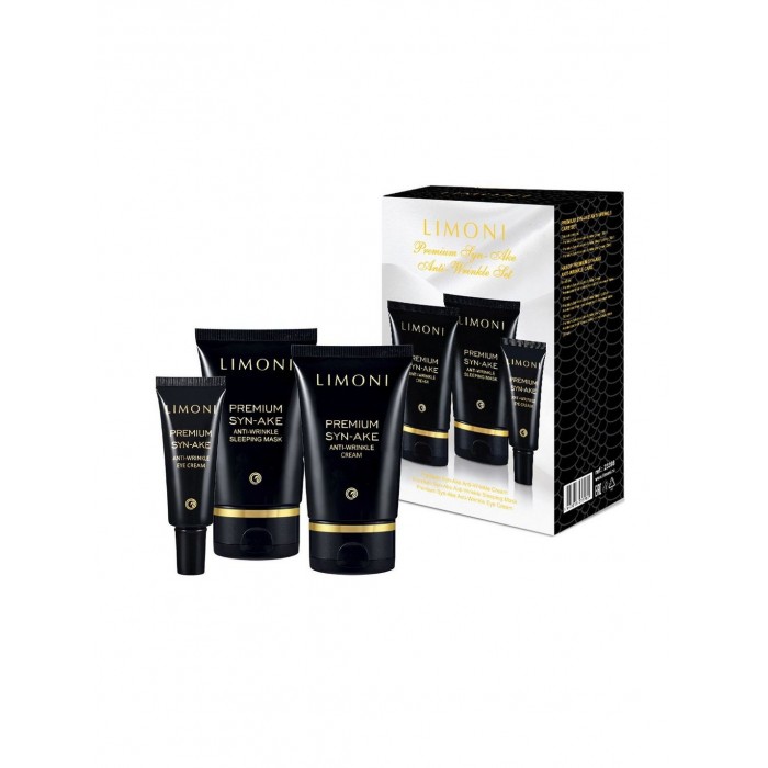  Limoni Premium Syn-Ake Anti-Wrinkle Care Set  Cream 50  + Eye Cream 25  + Sleeping Mask 50 