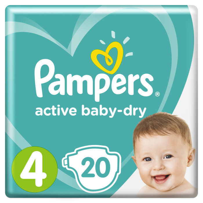  Pampers  Active Baby-Dry   .4 (9-14 ) 20 .