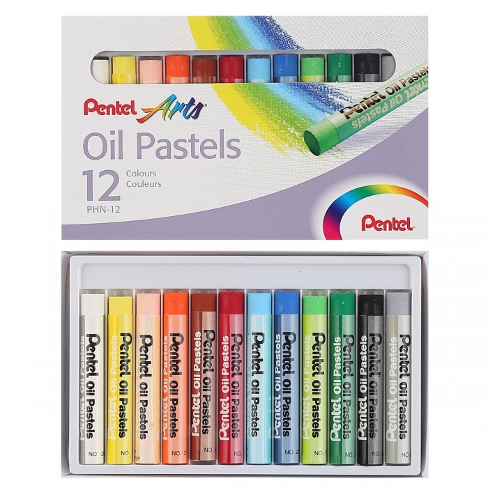  Pentel Пастель масляная 12 цветов PHN-12U
