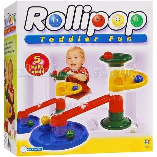 Конструктор Tototoys Крутые виражи Rollipop (10 деталей + 5 шаров) — фото 1