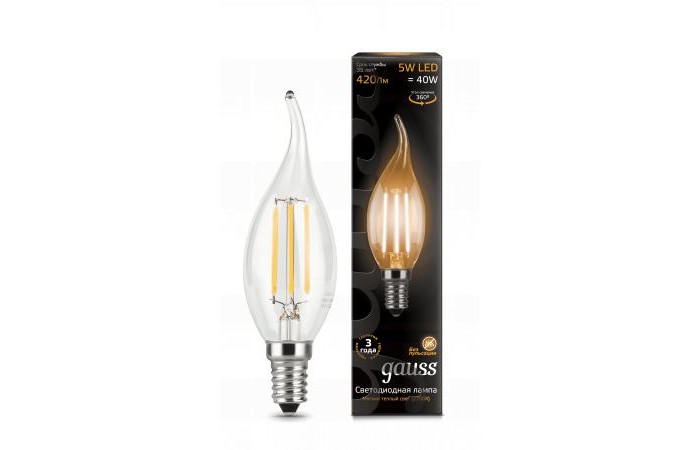  Gauss     Filament LED E14 5W 420lm 2700K