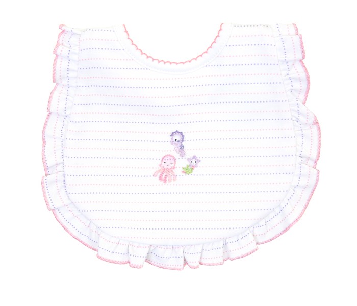  Magnolia baby Ocean Wonders Emb Ruffle Bib