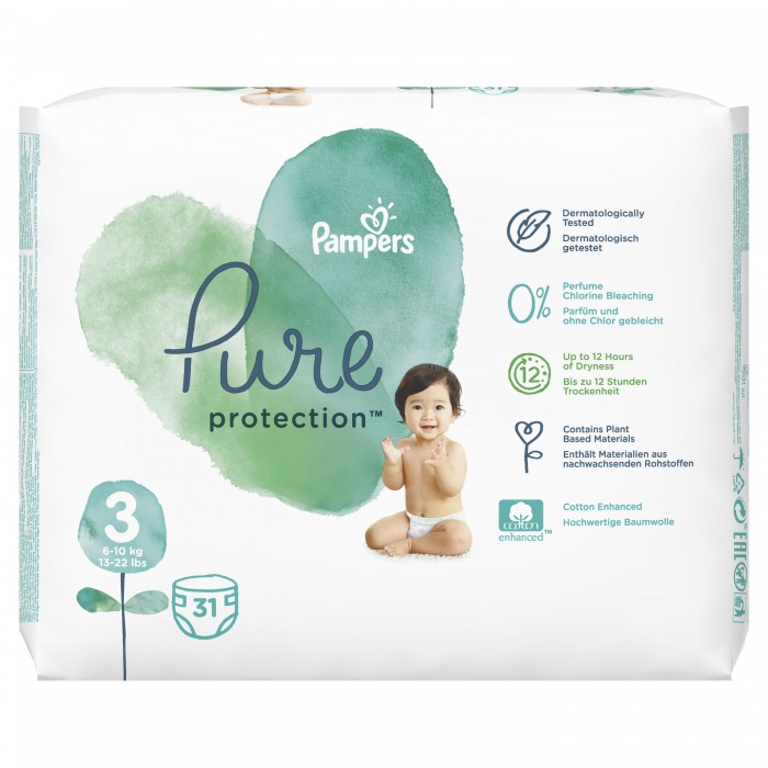  Pampers  Pure Protection .3 (6-10 ) 31 .