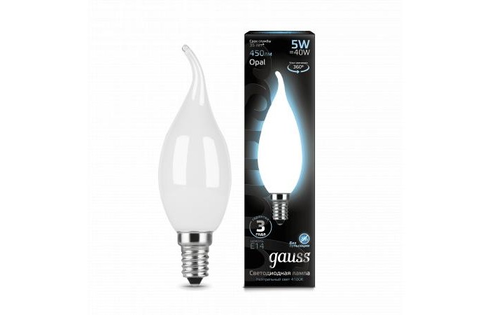  Gauss     Filament OPAL LED E14 5W 450lm 4100