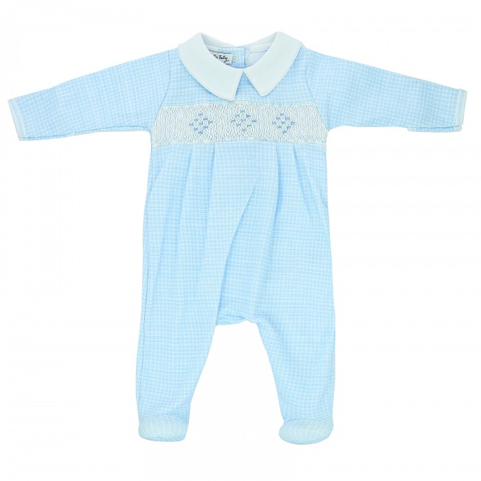  Magnolia baby  Smocked Collared Footie