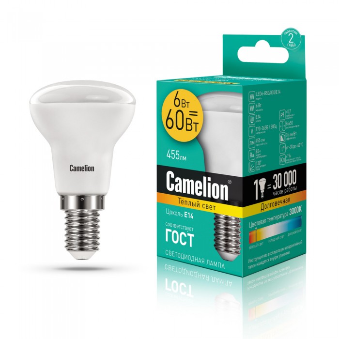  Camelion   LED6-R50/830/E14