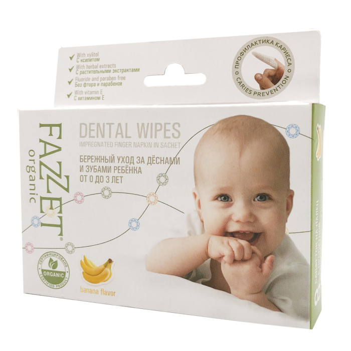  Fazzet           organic Dental Wipes 8 .