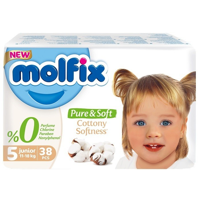  Molfix  Pure&Soft 5 Junior (11-18 ) 38 .