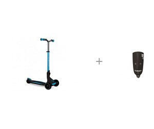 Трехколесный самокат Globber Ultimum и электронный сигнал Mini Buzzer - Голубой Трехколесный самокат Globber Ultimum и электронный сигнал Mini Buzzer - Голубой