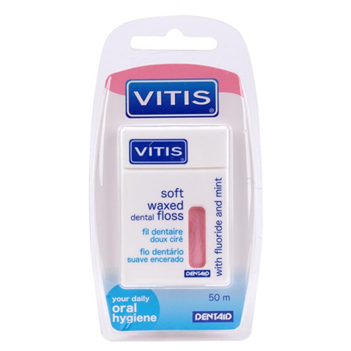  Dentaid   Vitis Waxed Dental Floss with Fluoride and Mint 50 