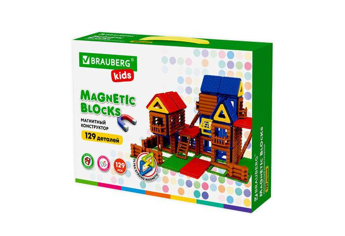  Brauberg  Magnetic Build Blocks-129   (129 )