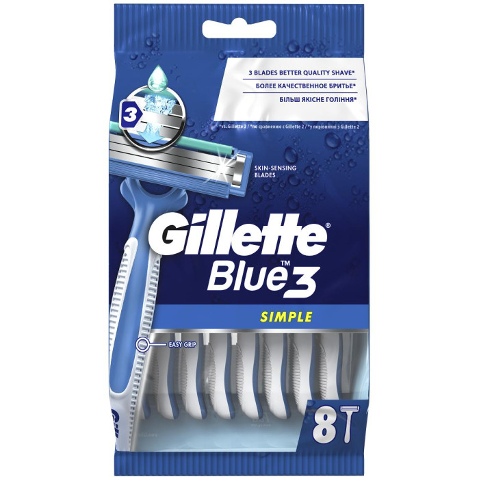  Gillette   Blue3 Simple  3  8 .