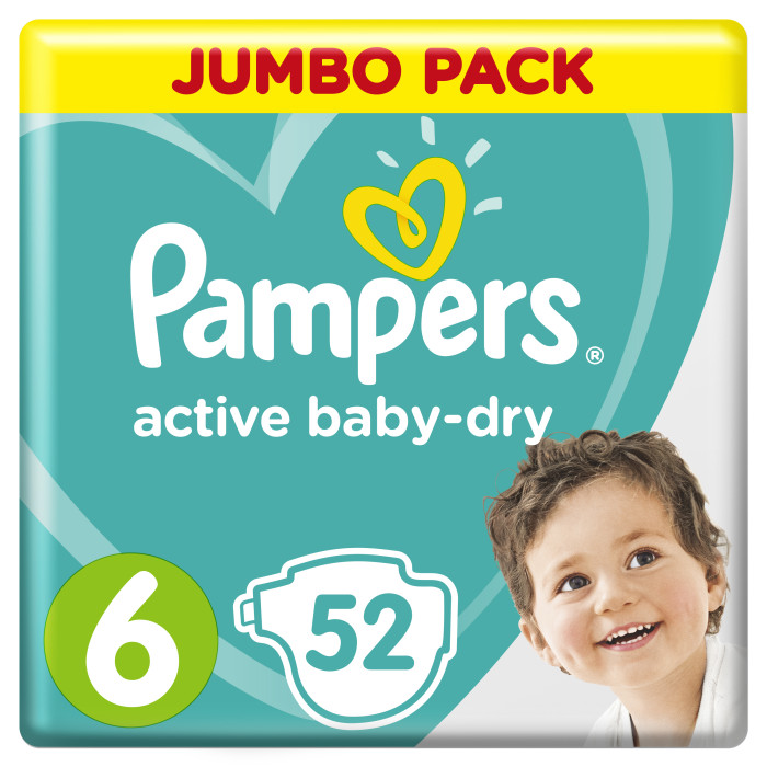  Pampers  Active Baby-Dry   .6 (13-18 ) 52 .