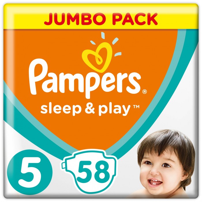  Pampers  Sleep & Play Jumbo .5 (11-16 ) 58 .