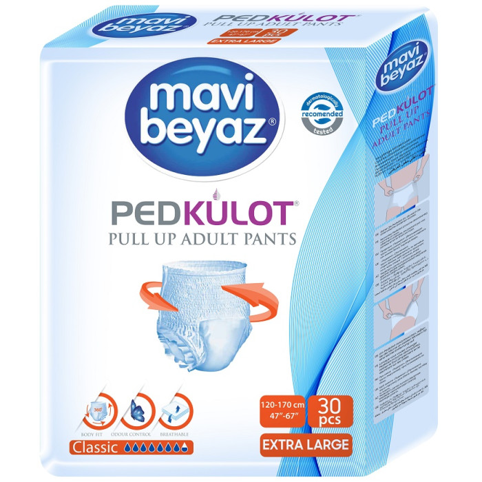  Mavi Beyaz -   XL 120-170  30 .