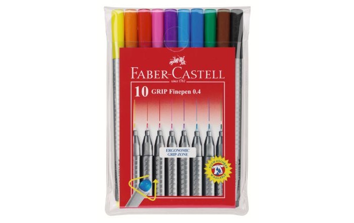  Faber-Castell    Grip Finepen  0,4  10 