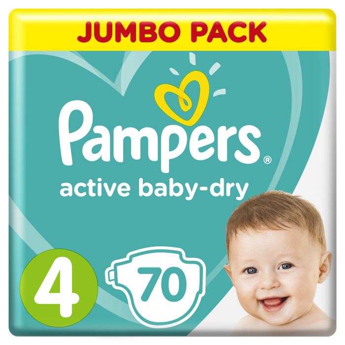  Pampers  Active Baby-Dry   .4 (9-14 ) 70 .