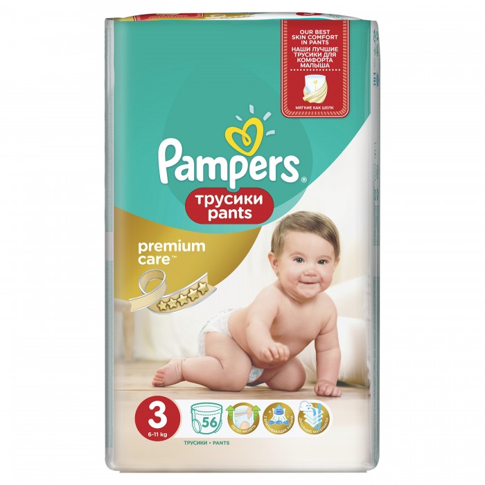  Pampers - Premium Care Pants Midi .3 (6-11 ) 56 .