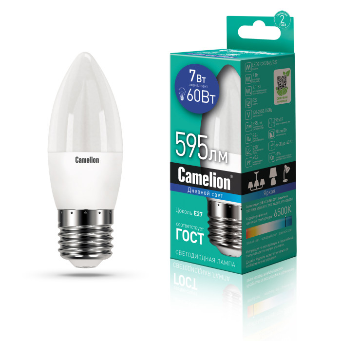  Camelion   LED7-C35/865/E27 7 