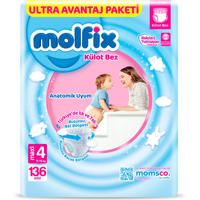  Molfix -  Maxi 4   9-14  136 .