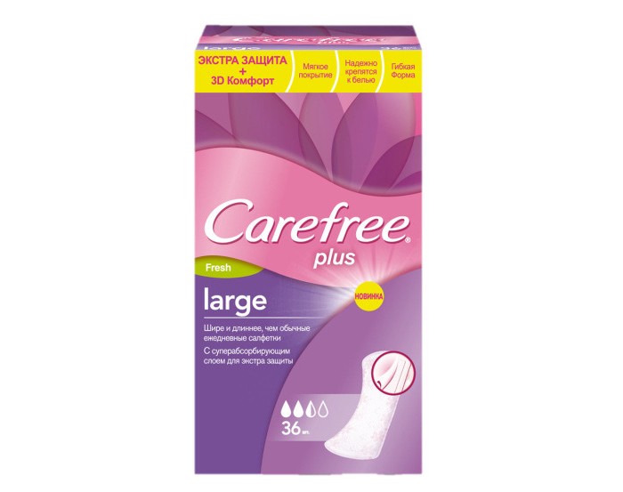  Carefree  plus Large Fresh  36 .