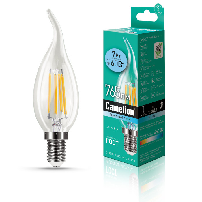  Camelion   LED7-CW35-FL/845/E14 7 