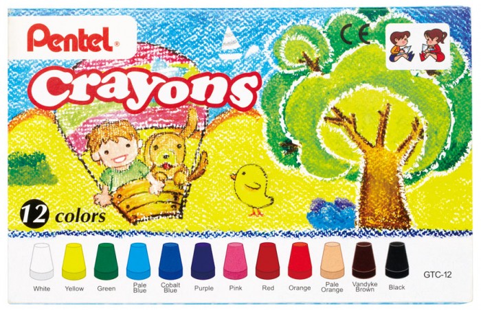  Pentel   Crayons 12 .