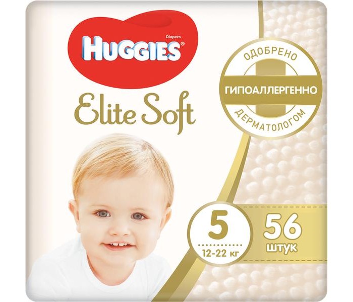  Huggies  Elite Soft Mega 5 (12-22 ) 56 .