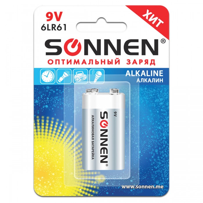  Sonnen  Alkaline  (6LR61, 6LF22, 1604A)  1 .