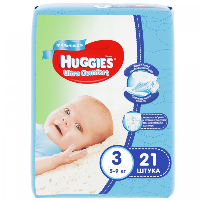  Huggies  Ultra Comfort Conv Pack   3 (5-9 ) 21 .