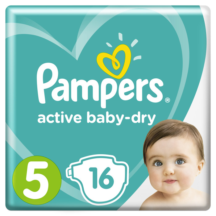  Pampers  Active Baby-Dry   .5 (11-16 ) 16 .