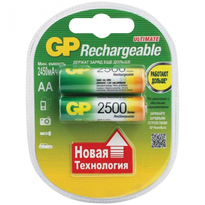  GP ����������� AA (HR06) 2500mAh 2 ��.