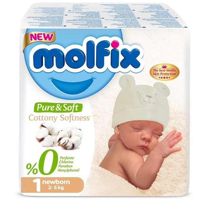  Molfix  Pure&Soft 1 Newborn   (2-5 ) 66 .