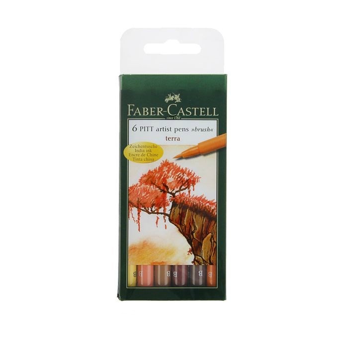  Faber-Castell   PITT artist pen   6 .