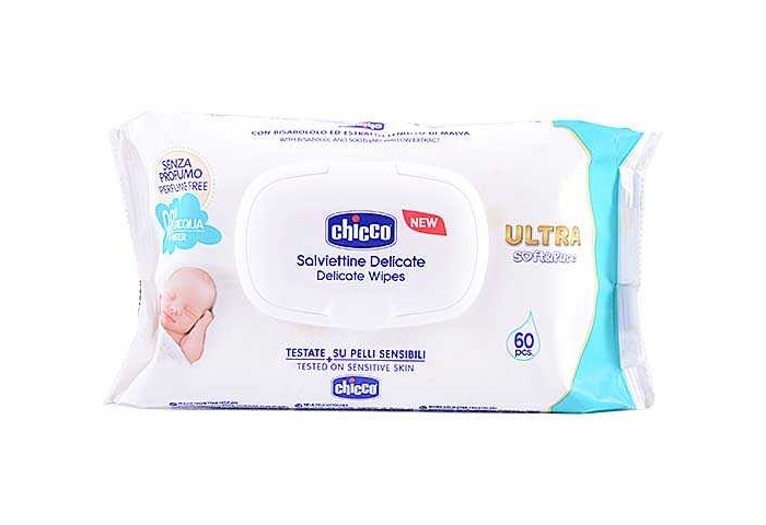  Chicco   Ultra Delicate Wipes 60 .